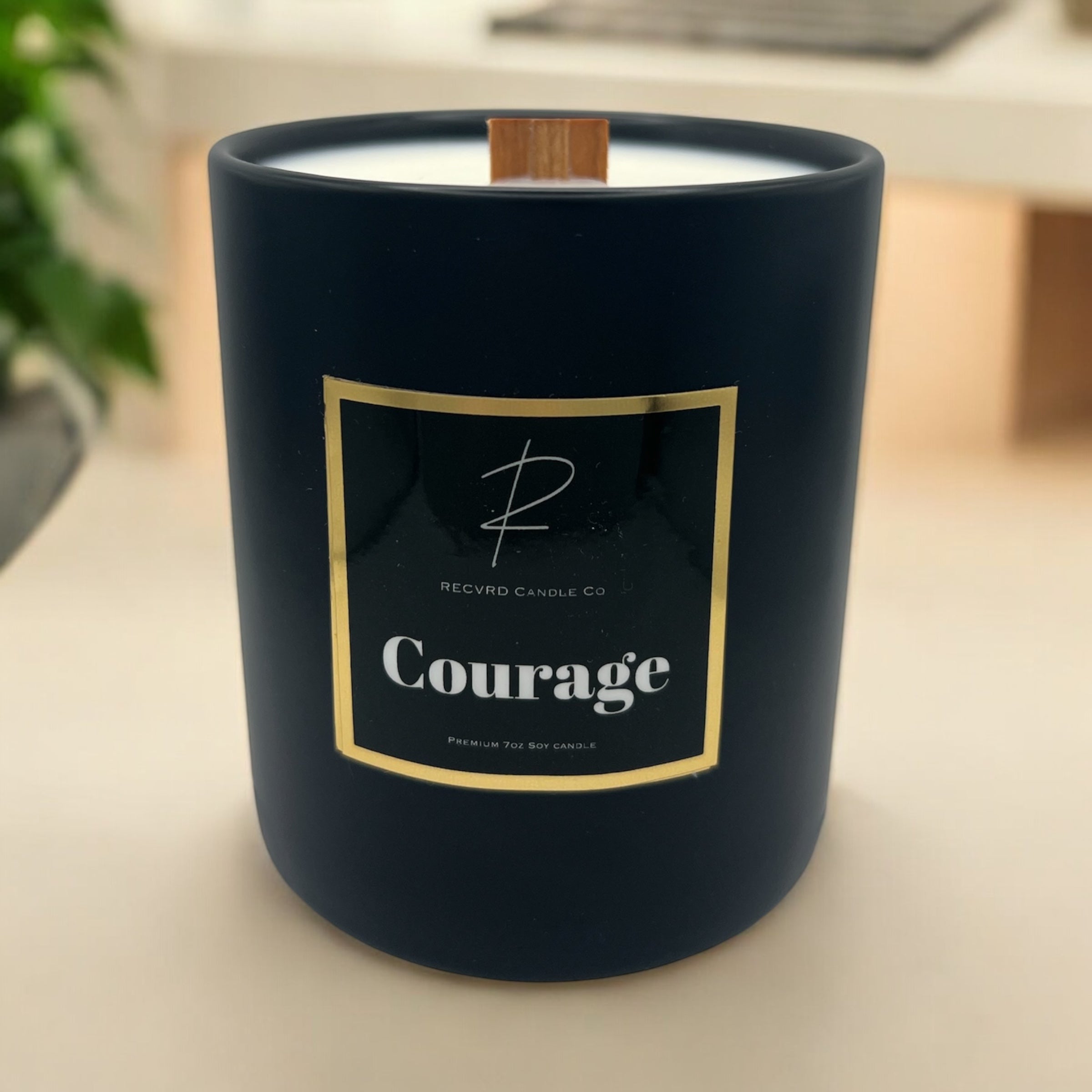 BLACK CERAMIC 12oz CANDLE