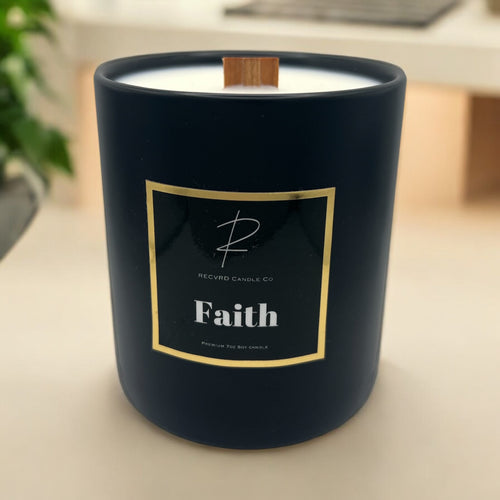 BLACK CERAMIC 12oz CANDLE