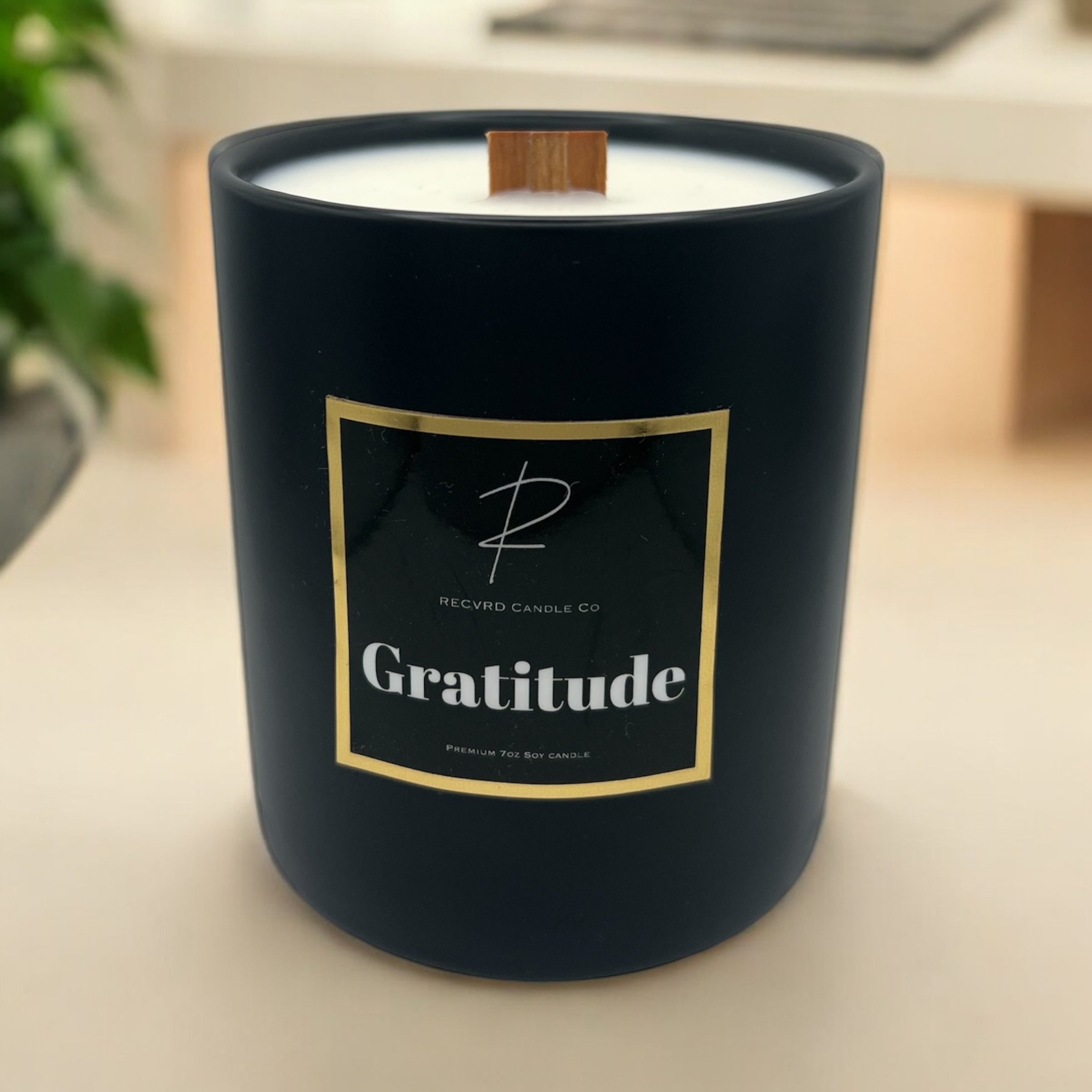 BLACK CERAMIC 12oz CANDLE